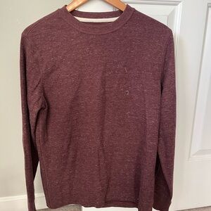 American Eagle Outfitters Maroon Long Sleeve Shirt